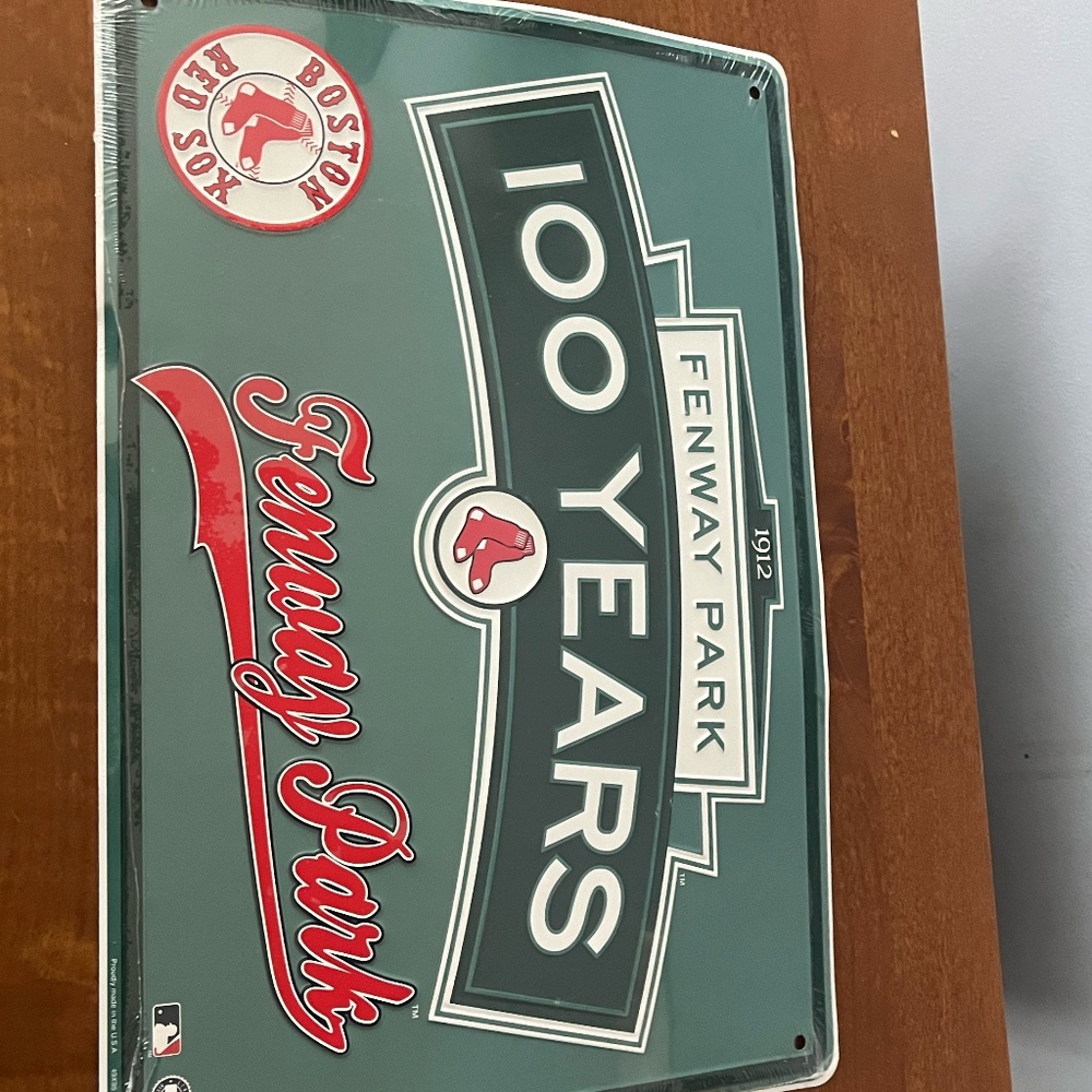 sealed 1912 metal Fenway Park poster